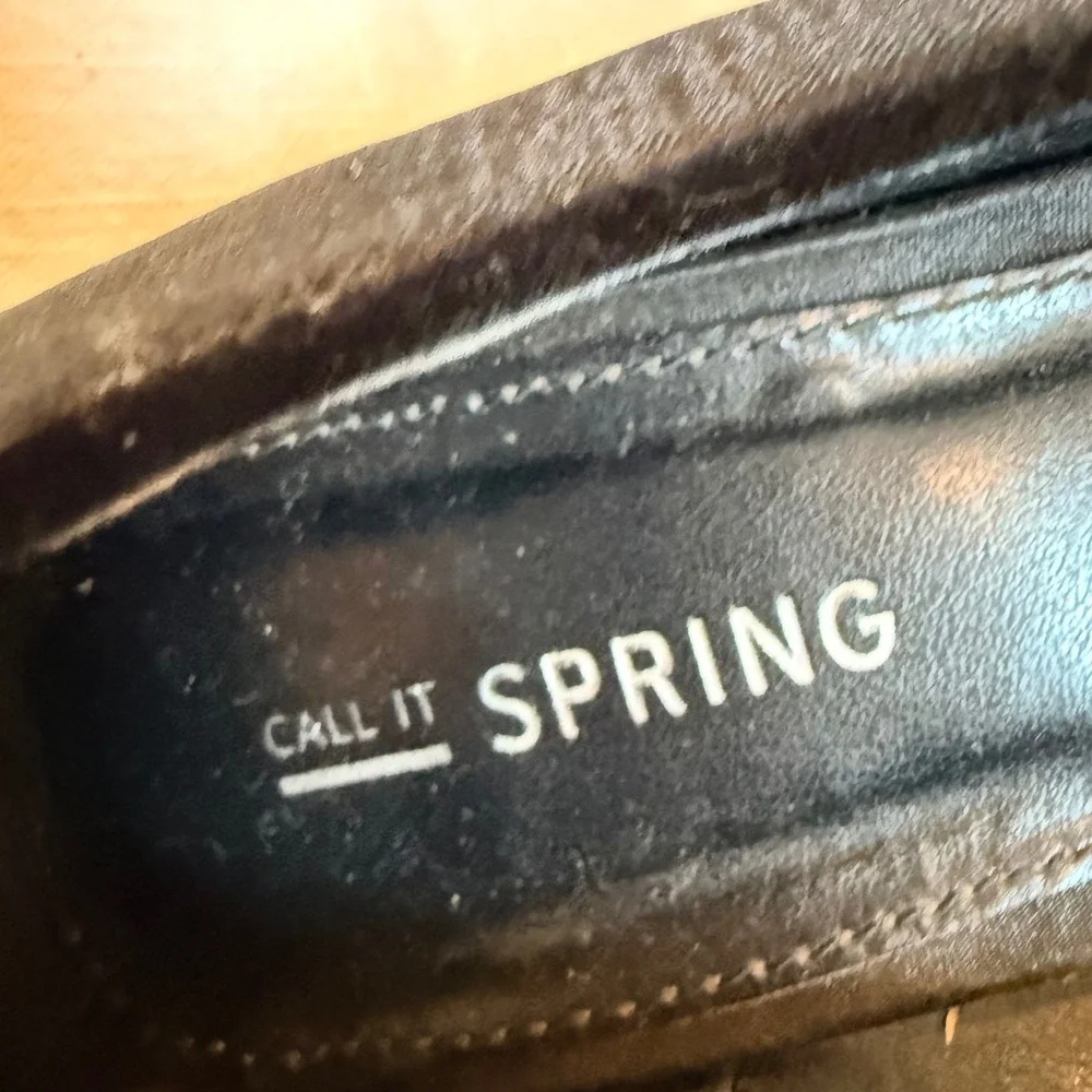 Call It Spring Pumps Size 9 Black Satin Velvet Bow Almond Toe High Heels